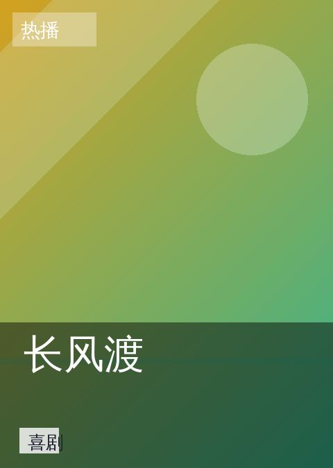 《长风渡》喜剧海报图
